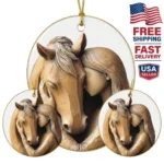 Horse Christmas Ornament Ceramic Horse Tree Decor Horse Lover Gift Women Girls