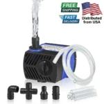 AQUANEAT Mini Fountain Pump 80 GPH Submersible Water Pump 3.3ft Tubing Aquarium
