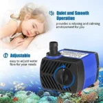 AQUANEAT Mini Fountain Pump 80 GPH Submersible Water Pump 3.3ft Tubing Aquarium - Image 4