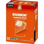 Dunkin Pumpkin Spice Coffee 22 Count K Cups Pods Medium Roast Limited Edition 20 - Image 2