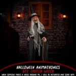 6ft Halloween Animatronic Witch Talking Sound Activated Light Up Eyes Yard Decor - Image 6