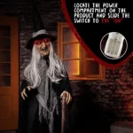 6ft Halloween Animatronic Witch Talking Sound Activated Light Up Eyes Yard Decor - Image 7
