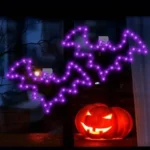Bstge Halloween Window Lights, 2 Pack LED Waterproof Timer Indoor Decor 2Bats - Image 5
