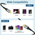 QianLink 10Gbps Micro B to USB C Hard Drive Cable 1.6FT Seagate WD Toshiba - Image 7